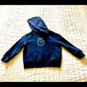 GAP Peace ☮️ Hoodie - Navy Blue - Boys Size XS